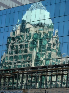 Fractured reflections and under repair. Vancouver, B.C.